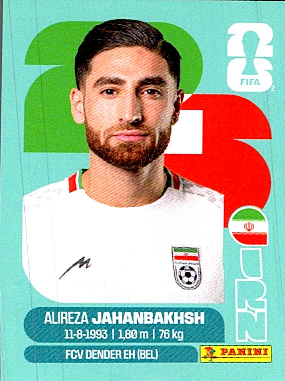 STICKERS FIFA WORLD CUP 2026 ALIREZA JAHANBAKHSH NºIRN 19