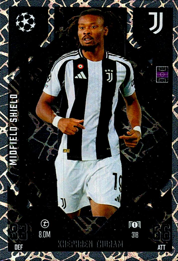 Match Attax Extra 2025 Khéphren Thuram Midfield Shield nº318