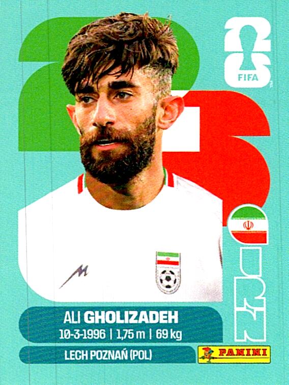 STICKERS FIFA WORLD CUP 2026 ALI GHOLIZADEH NºIRN 20