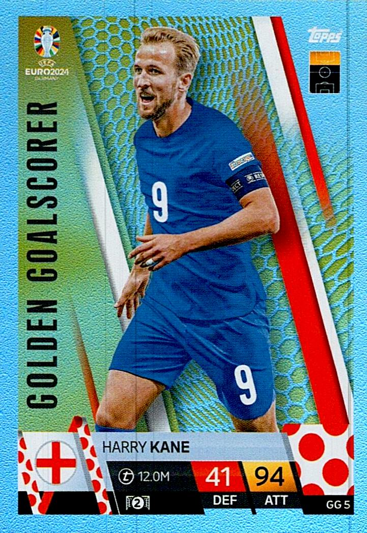 TOPPS MATCH ATTAX UEFA EURO 2024 HARRY KANE GOLDEN GOALSCORER NºGG5