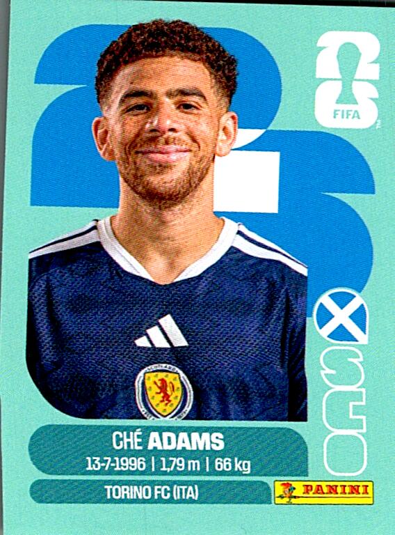STICKERS FIFA WORLD CUP 2026 CHE ADAMS NºSCO 19