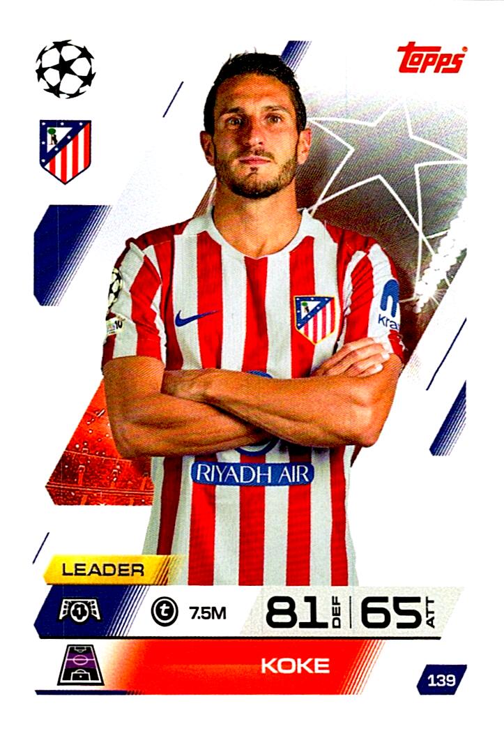 MATCH ATTAX CHAMPIONS LEAGUE 2025/2026 KOKE Nº139