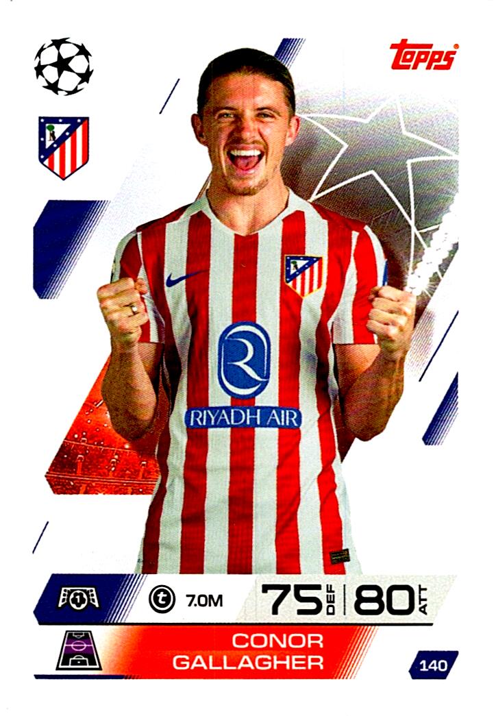 MATCH ATTAX CHAMPIONS LEAGUE 2025/2026 CONOR GALLAGHER Nº140