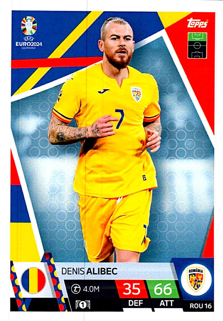 TOPPS MATCH ATTAX UEFA EURO 2024 DENIS ALIBEC RUMANIA NºROU16