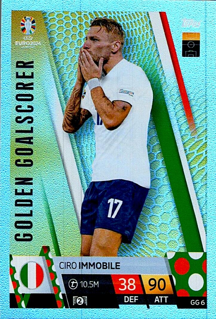 TOPPS MATCH ATTAX UEFA EURO 2024 CIRO IMMOBILE GOLDEN GOALSCORER NºGG6
