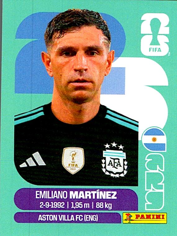 STICKERS FIFA WORLD CUP 2026 EMILIANO MARTINEZ NºARG 2