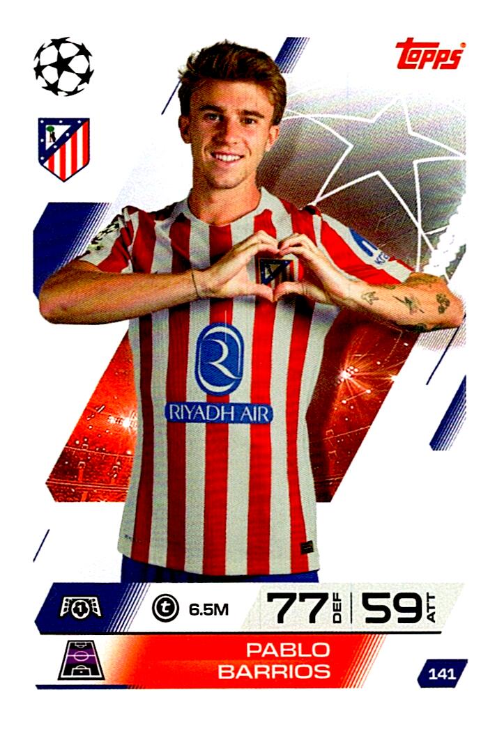 MATCH ATTAX CHAMPIONS LEAGUE 2025/2026 PABLO BARRIOS Nº141