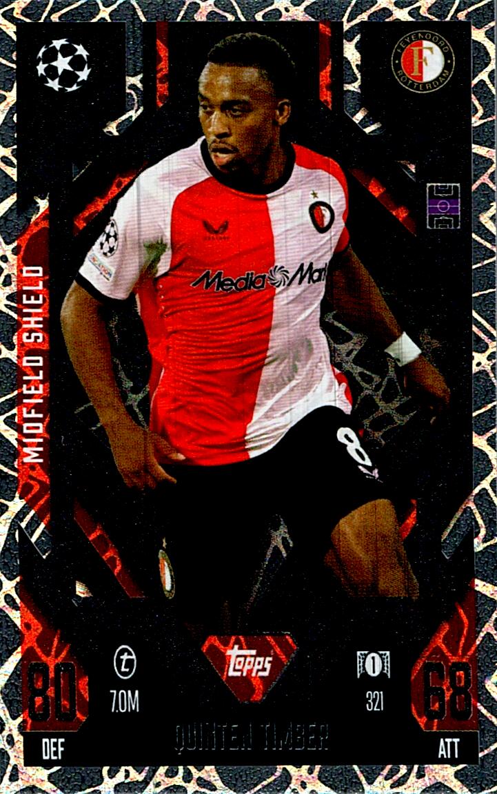 Match Attax Extra 2025 Quinten Timber Midfield Shield nº321