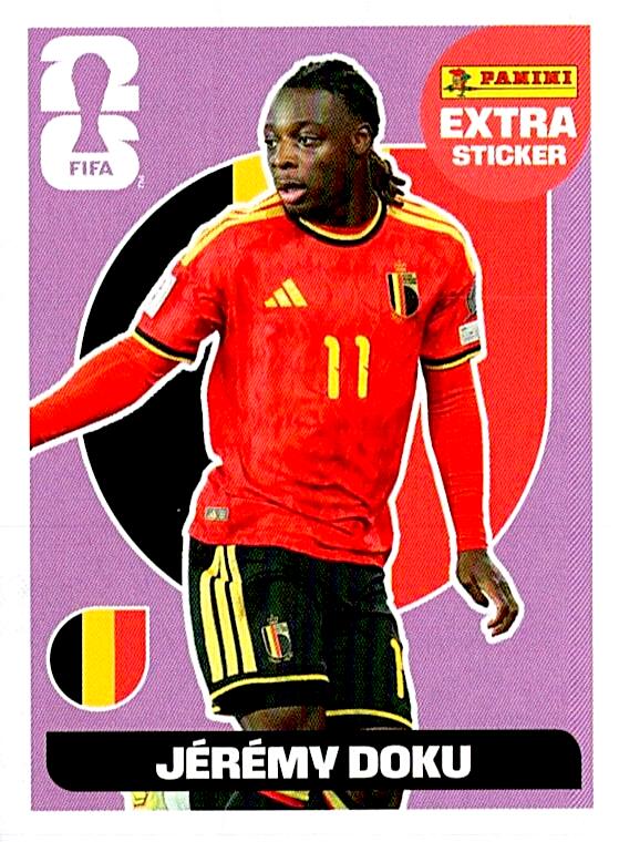 STICKERS FIFA WORLD CUP 2026 JEREMY DOKU EXTRA STICKER BASE