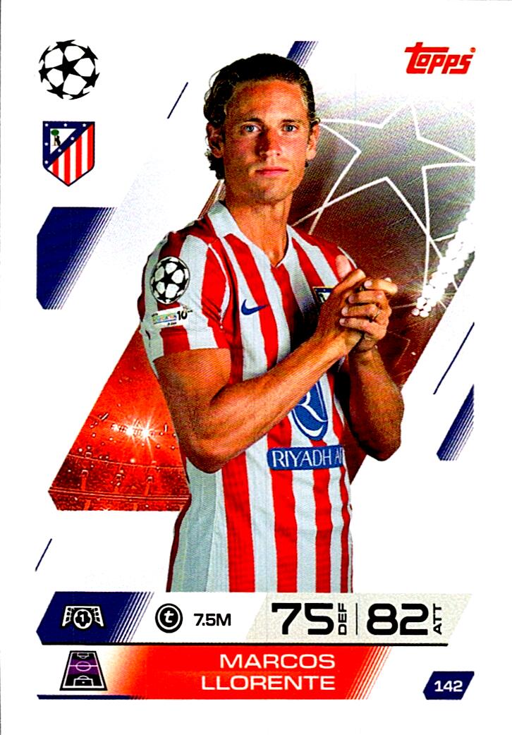 MATCH ATTAX CHAMPIONS LEAGUE 2025/2026 MARCOS LLORENTE Nº142