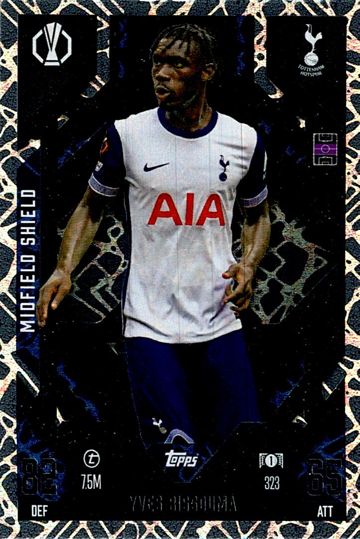 Match Attax Extra 2025 Yves Bissouma Midfield Shield nº323