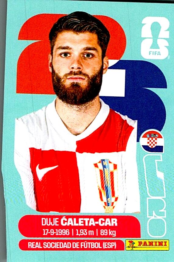 STICKERS FIFA WORLD CUP 2026 DUJE CALETA-CAR NºCRO 3