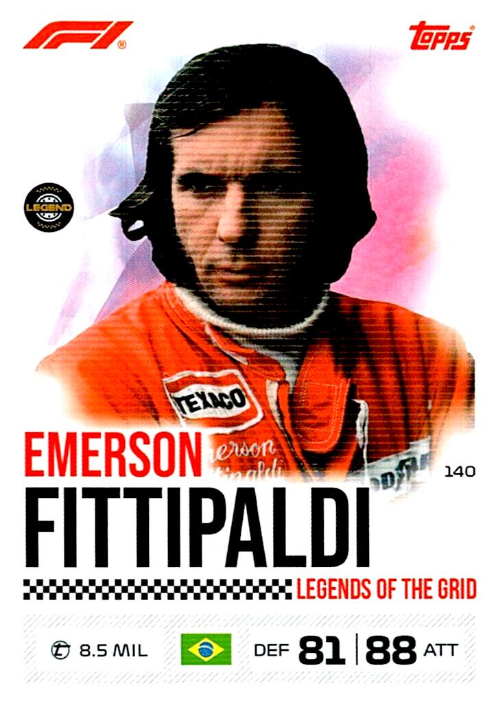 TURBO ATTAX FORMULA 1 2026 SIR EMERSON FITTIPALDI  Nº140