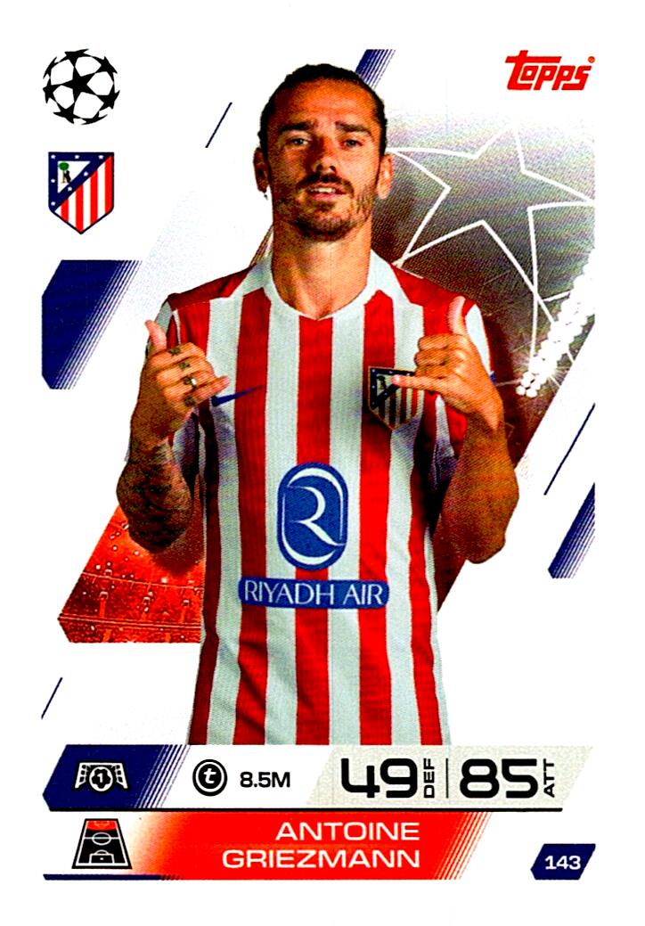 MATCH ATTAX CHAMPIONS LEAGUE 2025/2026 ANTOINE GRIEZMANN Nº143
