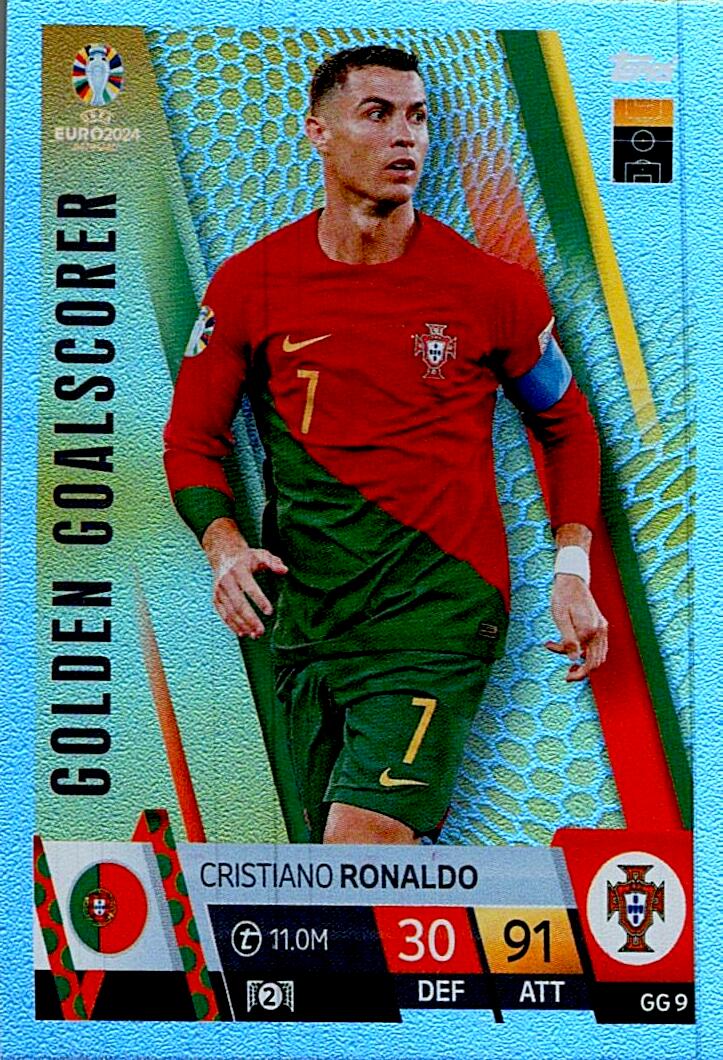 TOPPS MATCH ATTAX UEFA EURO 2024 CRISTIANO RONALDO GOLDEN GOALSCORER NºGG9