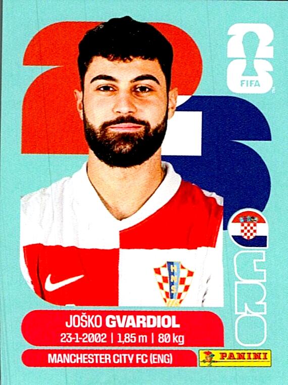 STICKERS FIFA WORLD CUP 2026 JOSKO GVARDIOL NºCRO 4