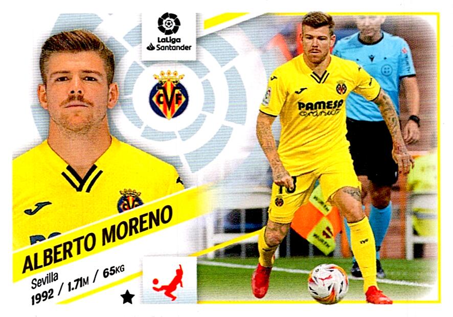 Cromo Liga Este 2022/2023 ALBERTO MORENO VILLARREAL CF Nº10