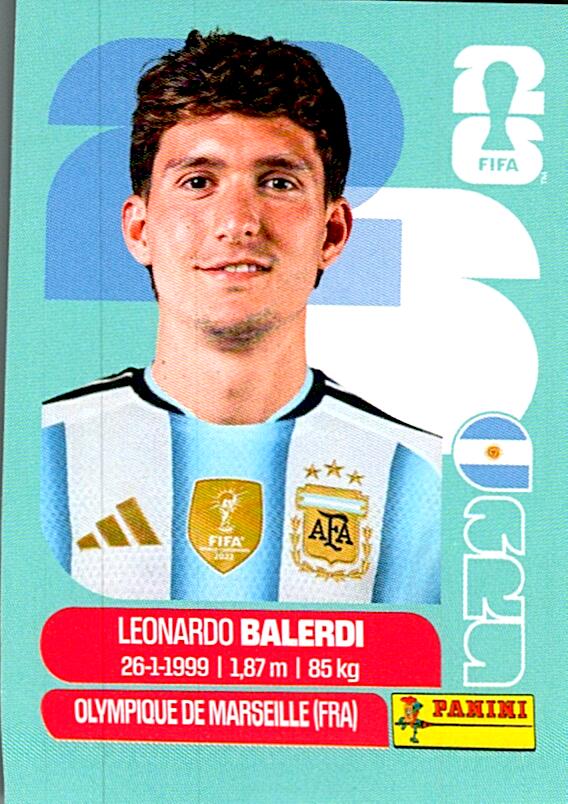 STICKERS FIFA WORLD CUP 2026 LEONARDO BALERDI NºARG 7