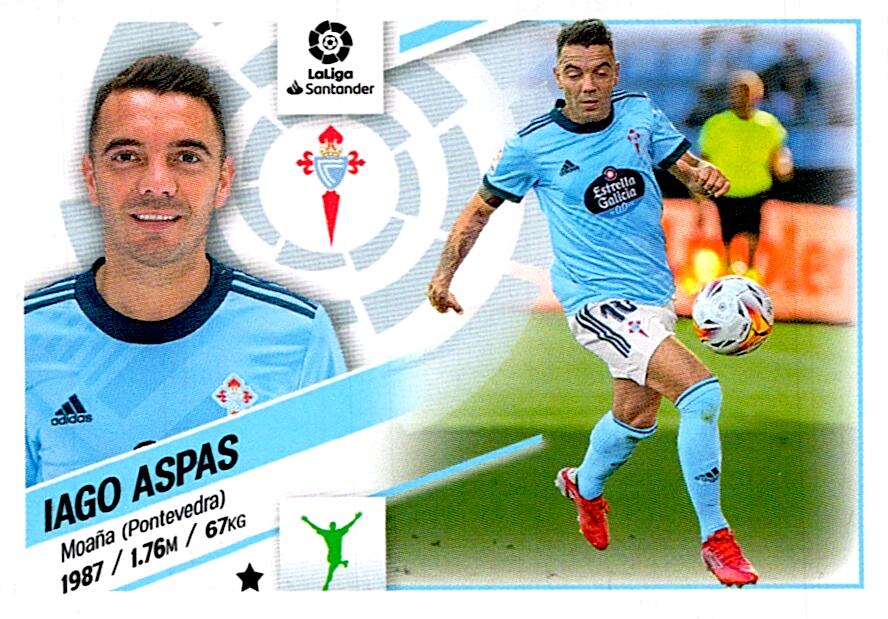 Cromo Liga Este 2022/2023 IAGO ASPAS RC CELTA CF Nº19
