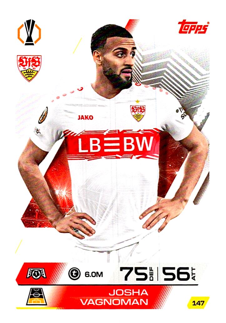 MATCH ATTAX CHAMPIONS LEAGUE 2025/2026 JOSHA VAGNOMAN Nº147