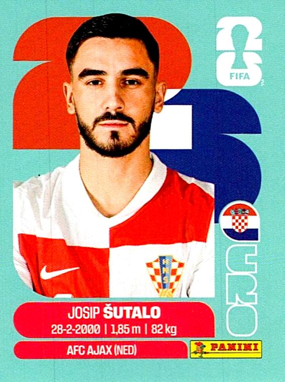 STICKERS FIFA WORLD CUP 2026 JOSIP SUTALO NºCRO 7