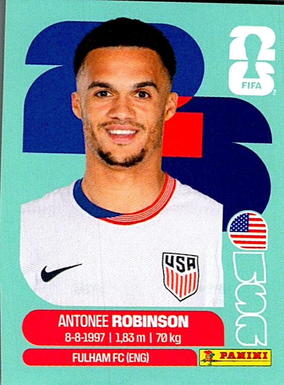 STICKERS FIFA WORLD CUP 2026 ANTONEE ROBINSON NºUSA 7