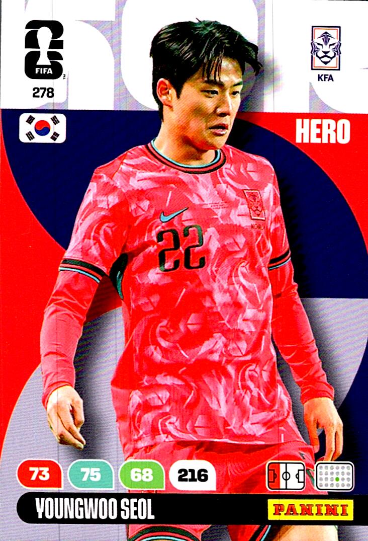 ADRENALYN WORLD CUP 2026 YOUNGWOO SEOL KOREA REPUBLIC Nº278