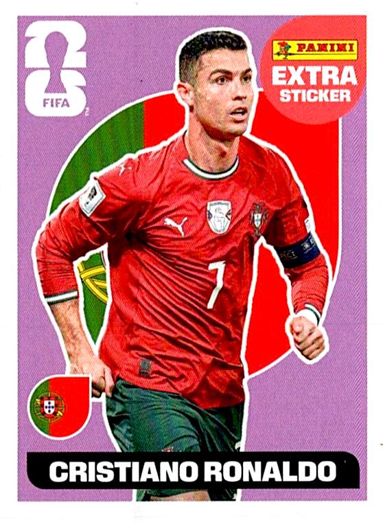 STICKERS FIFA WORLD CUP 2026 CRISTIANO RONALDO EXTRA STICKER BASE