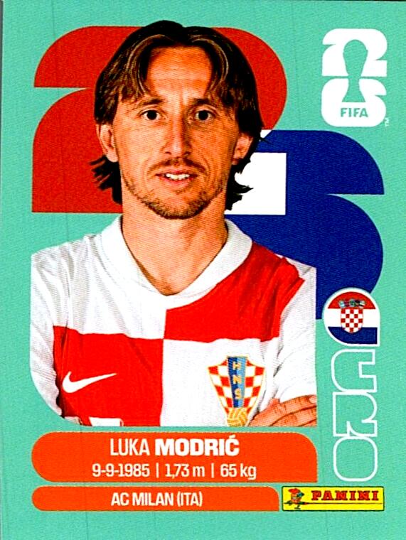 STICKERS FIFA WORLD CUP 2026 LUKA MODRIC NºCRO 9