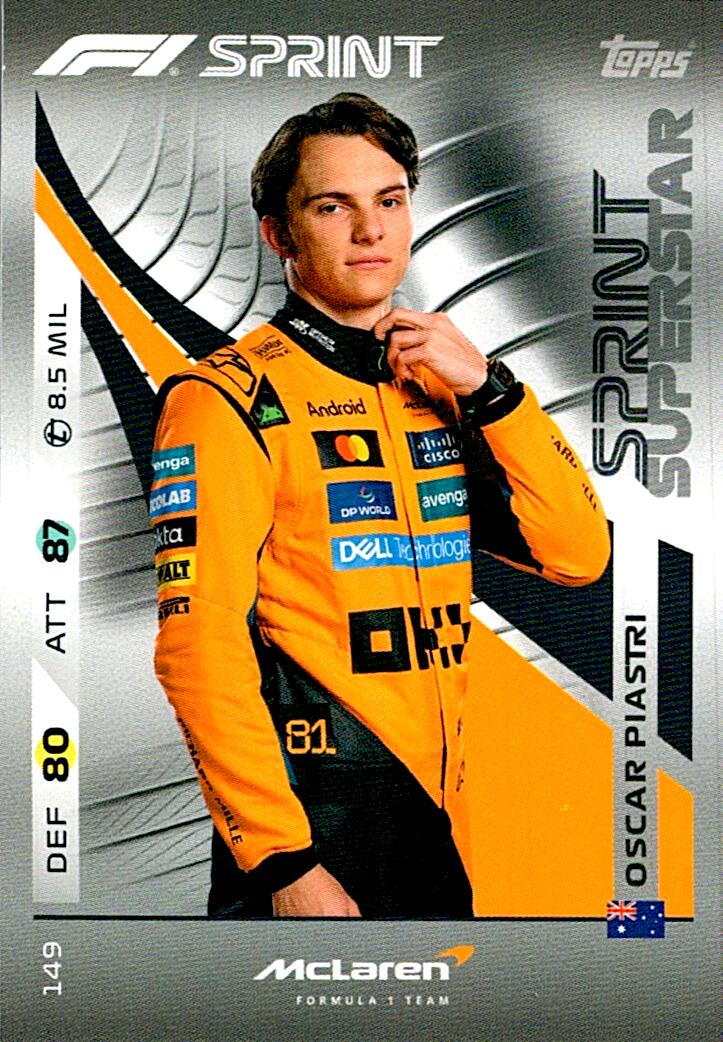 Turbo Attax 2025 SPRINT OSCAR PIASTRI nº149