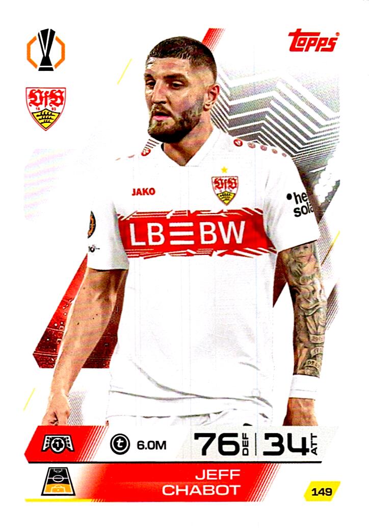 MATCH ATTAX CHAMPIONS LEAGUE 2025/2026 JEFF CHABOT Nº149