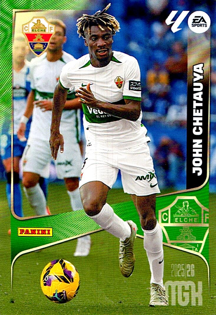 MEGACRACKS 2025/2026 ELCHE CF JOHN CHETAUYA Nº133