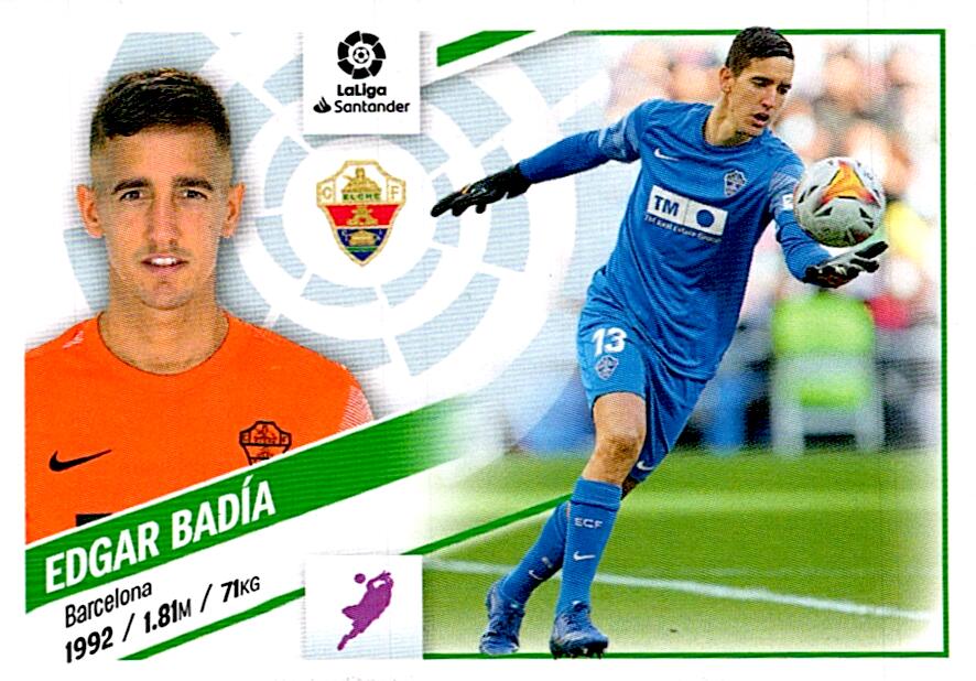 Cromo Liga Este 2022/2023 EDGAR BADIA ELCHE CF Nº3