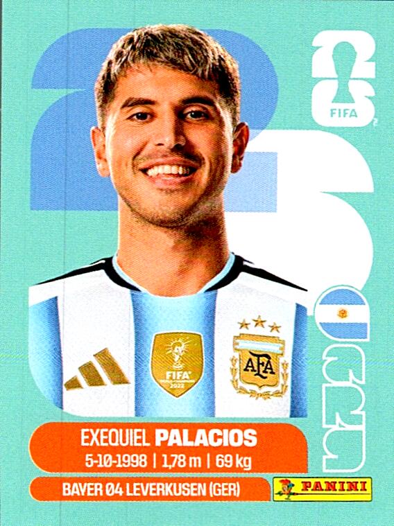 STICKERS FIFA WORLD CUP 2026 EXEQUIEL PALACIOS NºARG 11