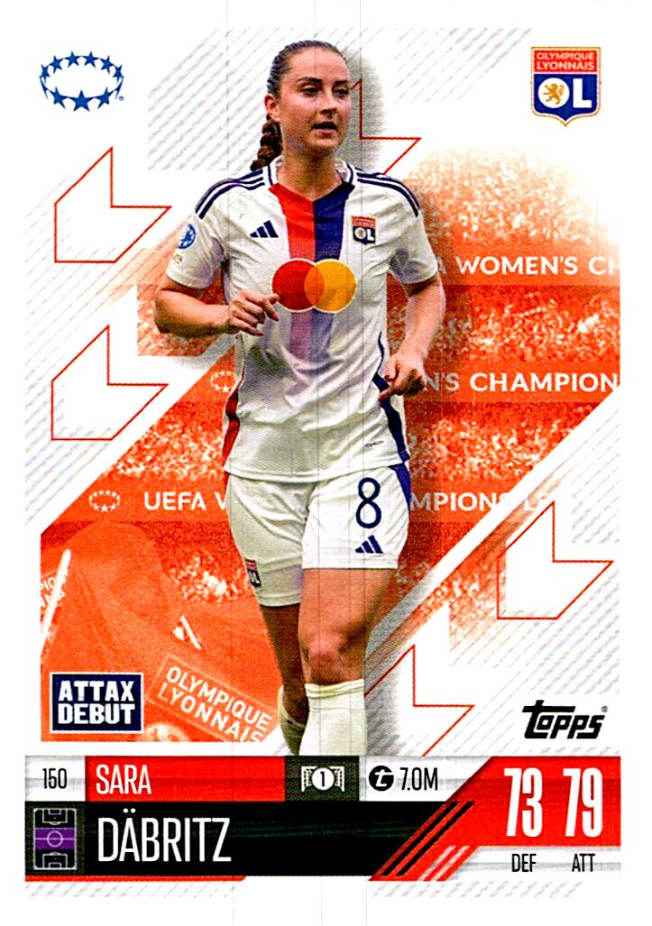 Match Attax Extra 2025 Sara Däbritz nº150