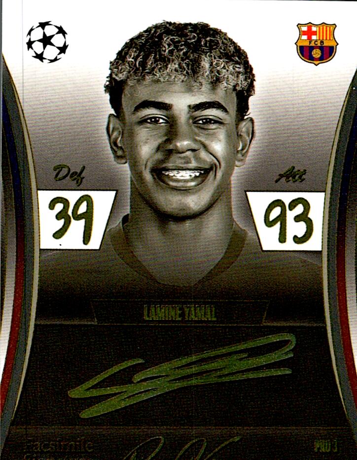 TOPPS MATCH ATTAX EXTRA 2025/26 LAMINE YAMAL PRO VIEW SIGNATURE STYLE NºPRO3