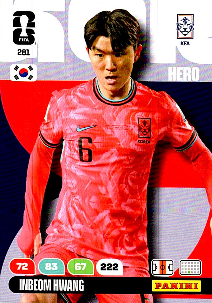 ADRENALYN WORLD CUP 2026 INBEOM HWANG KOREA REPUBLIC Nº281