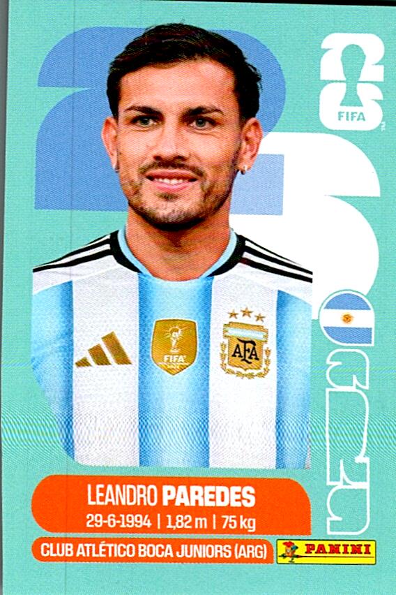 STICKERS FIFA WORLD CUP 2026 LEANDRO PAREDES NºARG 12