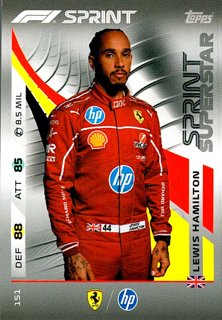 Turbo Attax 2025 SPRINT LEWIS HAMILTON nº151