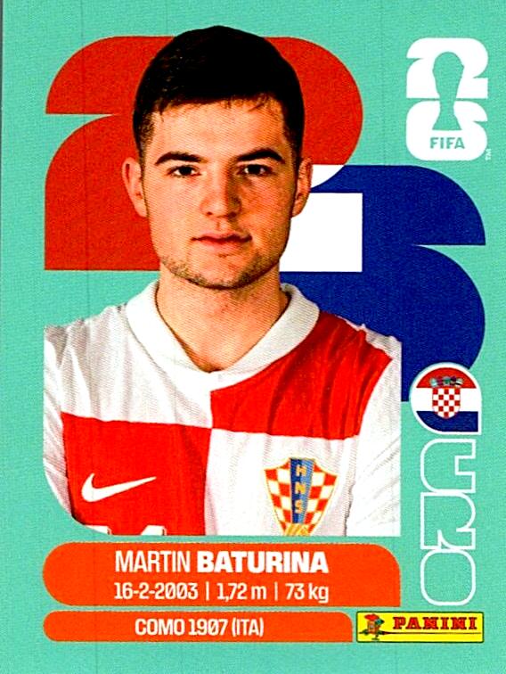 STICKERS FIFA WORLD CUP 2026 MARTIN BATURINA NºCRO 11