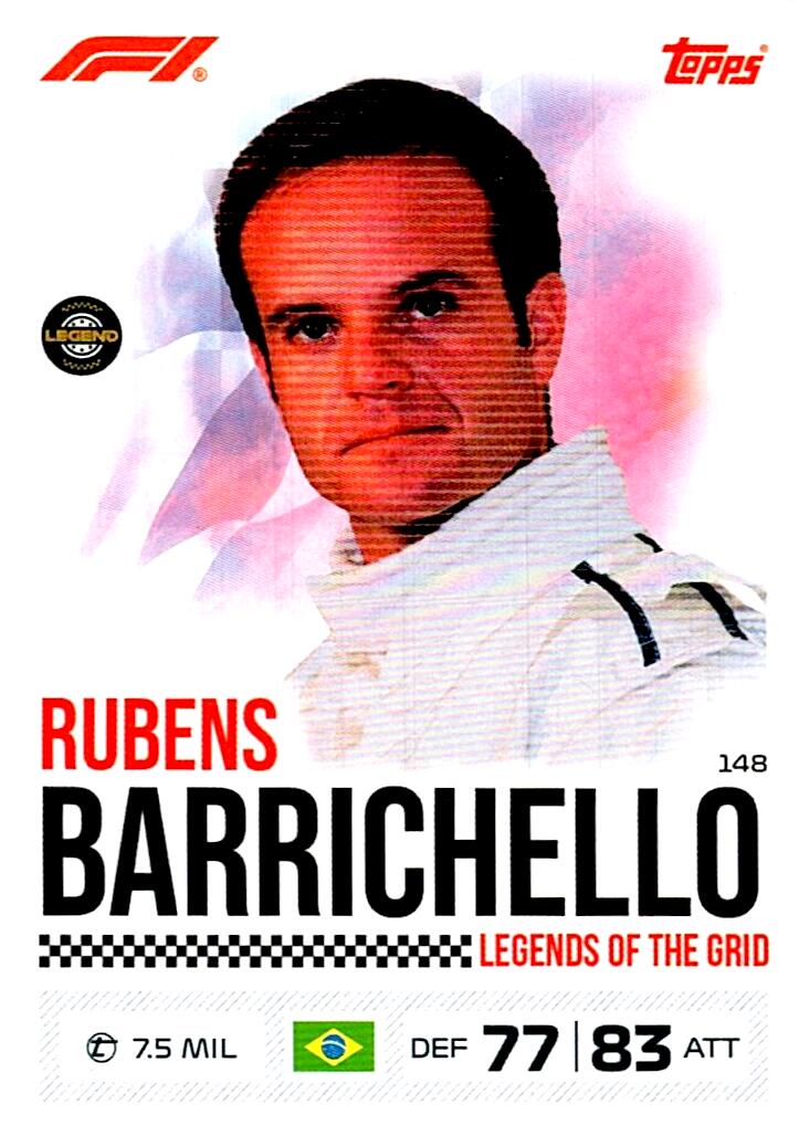 TURBO ATTAX FORMULA 1 2026 RUBENS BARRICHELLO Nº148
