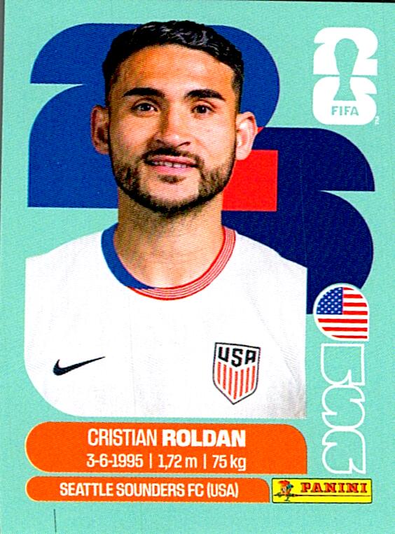 STICKERS FIFA WORLD CUP 2026 CRISTIAN ROLDAN NºUSA 11