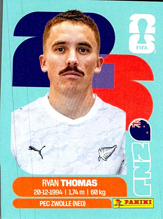 STICKERS FIFA WORLD CUP 2026 RYAN THOMAS NºNZL 12