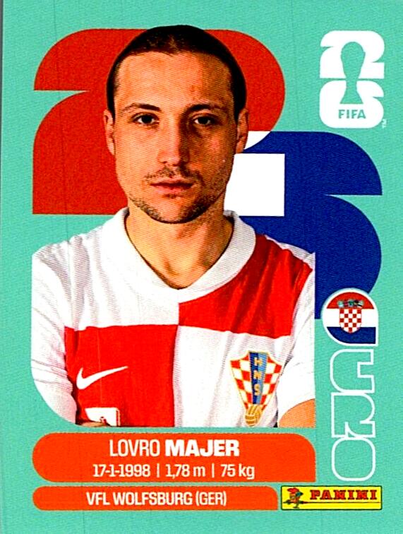 STICKERS FIFA WORLD CUP 2026 LOVRO MAJER NºCRO 12