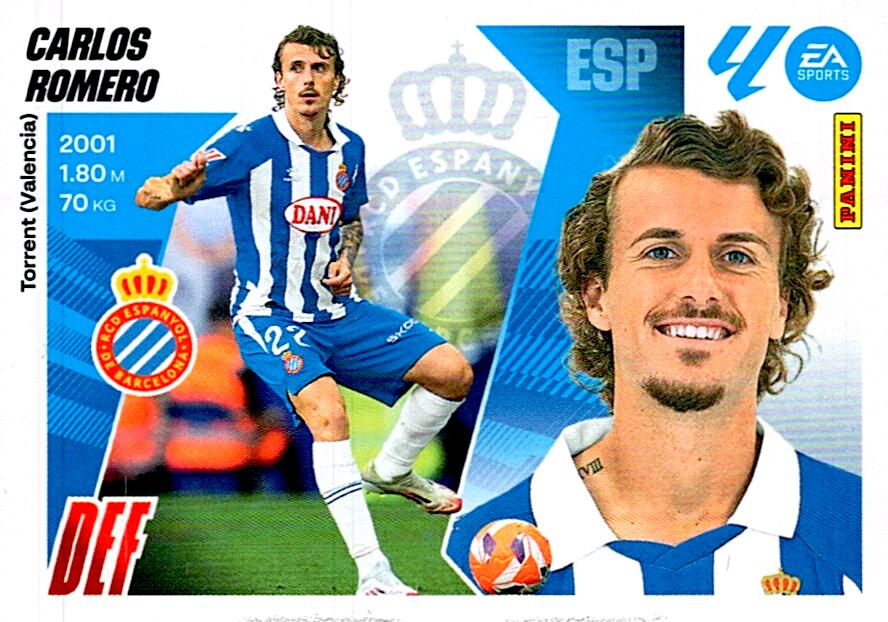 LIGA ESTE 2025/2026 RCD ESPANYOL CARLOS ROMERO Nº9