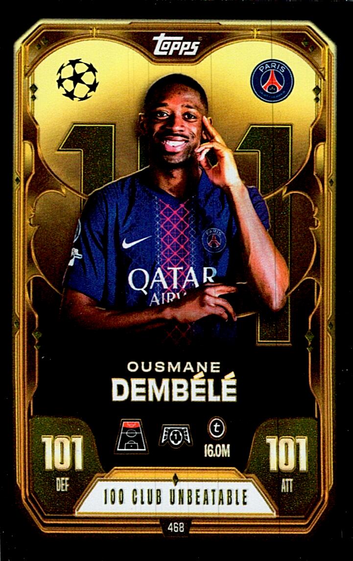 MATCH ATTAX CHAMPIONS LEAGUE 2025/2026 DEMBELE 100 CLUB Nº468
