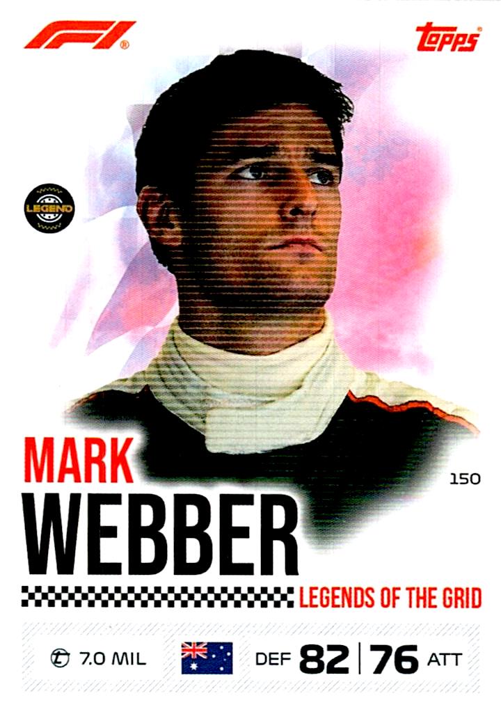 TURBO ATTAX FORMULA 1 2026 MARK WEBBER Nº150