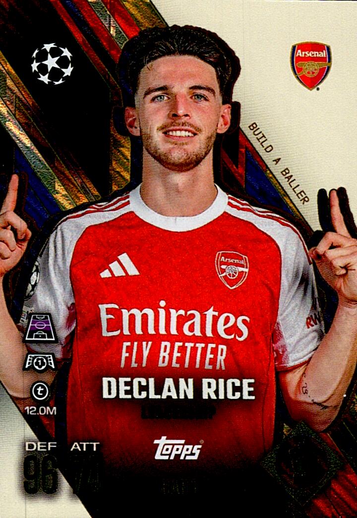TOPPS MATCH ATTAX EXTRA 2025/26 DECLAN RICE BUILD A BALLER NºBAB1