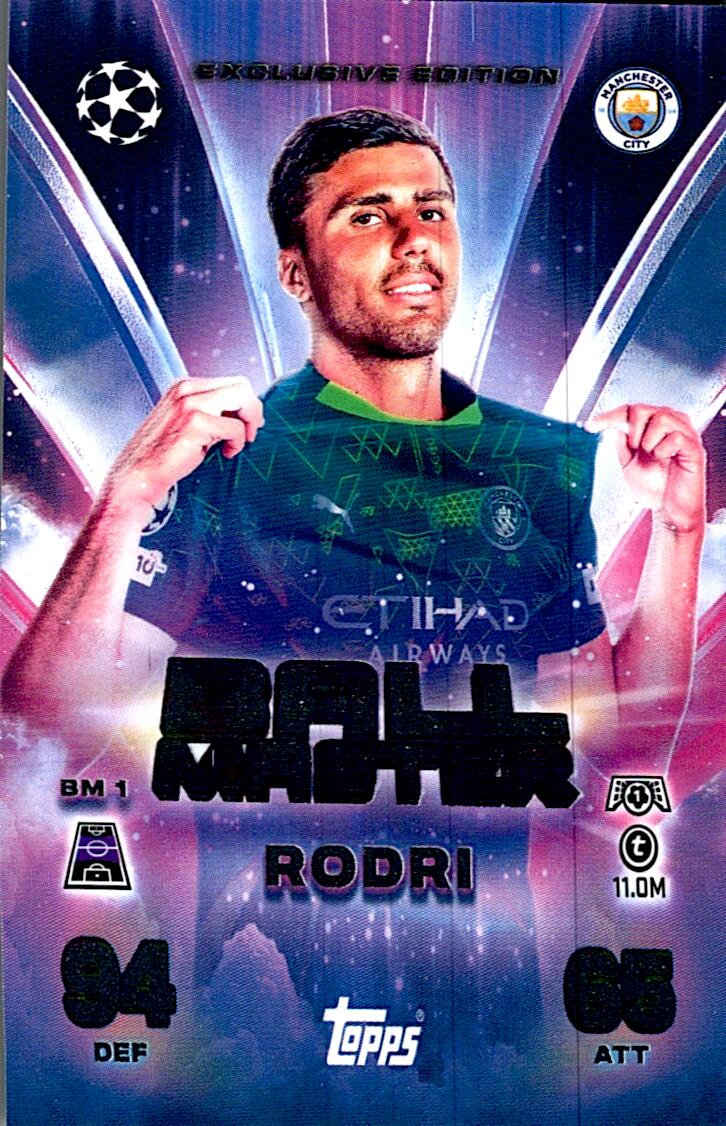 MATCH ATTAX CHAMPIONS LEAGUE 2025/2026 RODRI BALL MASTER NºBM1