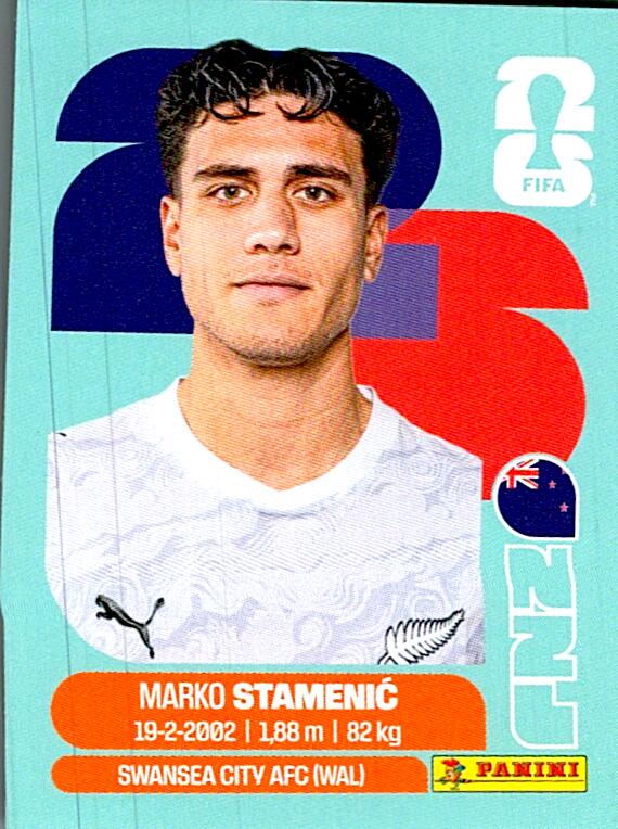 STICKERS FIFA WORLD CUP 2026 MARKO STAMENIC NºNZL 15
